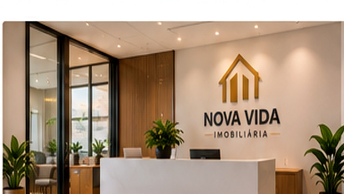 Recepção ilustrativa da Nova Horizonte Imobiliária